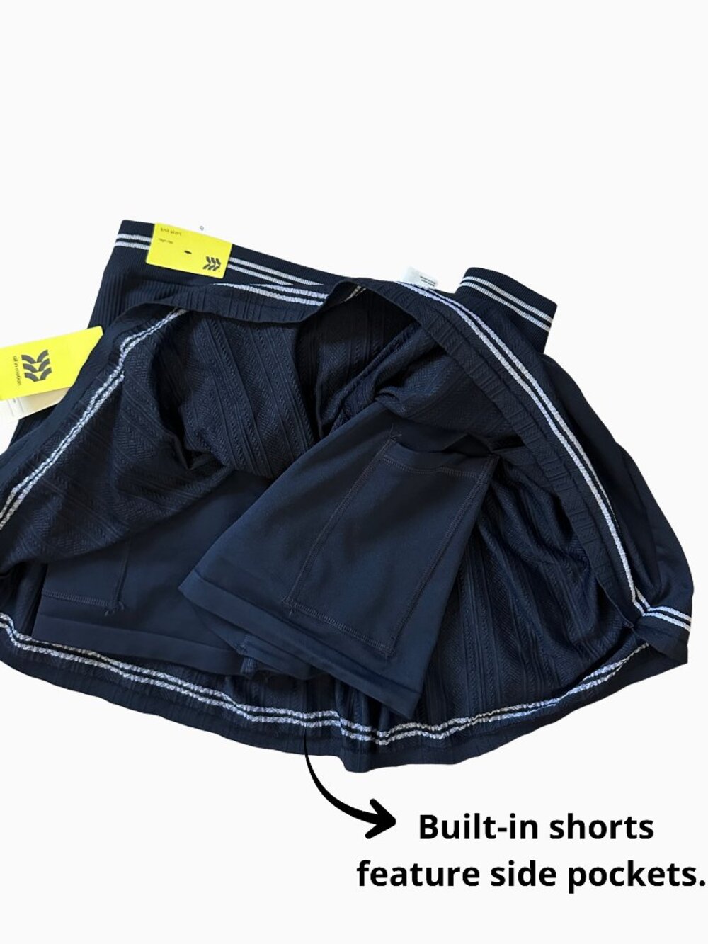 NWT All in Motion Cable Knit Skort Sports Bra Activewear Lot Navy White XL - Picture 5 of 9